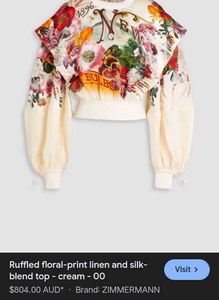 ZIMMERMANN Women&#39;s Floral Print Top