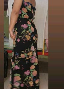 Floral Strapless Maxi Dress