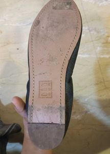 Prada Sparkly Midnight Blue Flats With Tassels