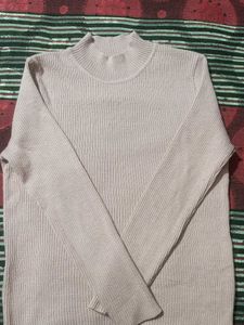 Ribbed Knit Mock Neck Sweater
