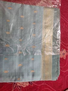 Grey Silk Saree