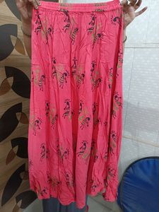Pink Colour 💞long  Skirt (Women)
