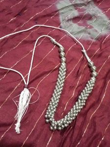 Silver Beaded Necklace