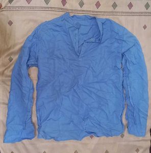 Blue Casual Shirt | Soft &amp; Comfortable for Womens