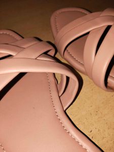 Pink Crisscross Sandals
