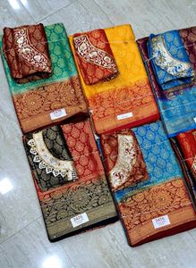 Elegant Yellow &amp; Red Saree