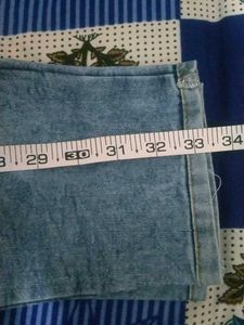 Light Blue  Coloured Skinny Jeans With Elastic