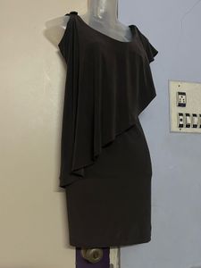 Pintrest Asymmetrical Brown Dress