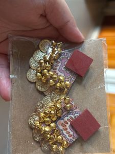 Fabric Ghungroo Earrings