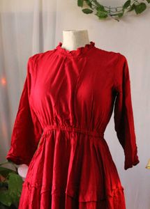 Red Ruffled Dress