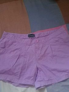 Chic Lavender Casual Shorts for Women