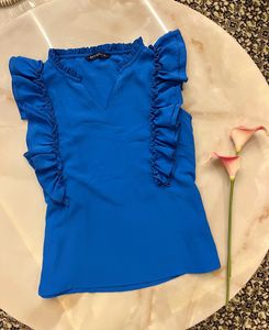 Royal Blue Ruffle Top💙