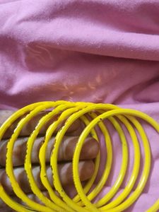Yellow Bangle Set 6