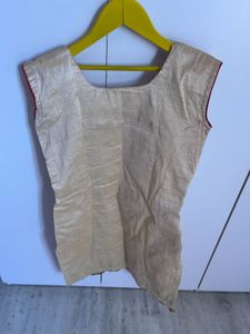Silk Embroidered Straight Kurti