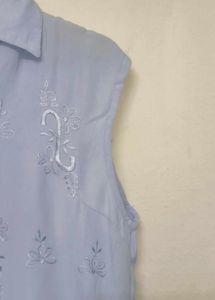 Trendy New Light Blue Top For Women