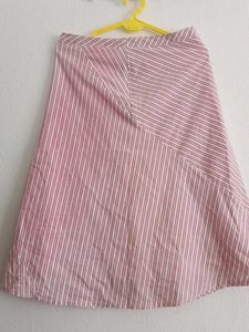 Striped A-Line Skirt