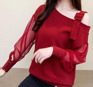 korean top red-maroon color