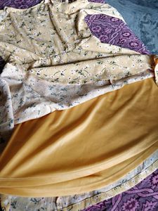 Western Dress - Bright yellow Floral Dres