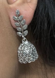 Silver Jhumka Earrings