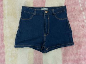 Dark Blue Denim Shorts