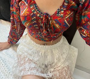 Sheer Floral Midi in Classic White