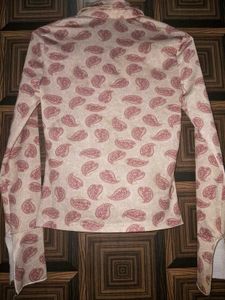 American Paisley Print Fitted Top