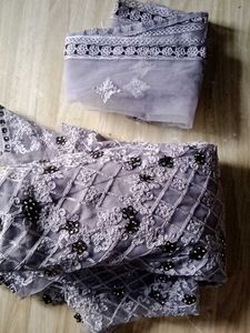 Net Work Heavy Gown With Dupatta