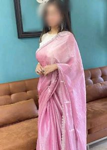 Elegant Pink zimmy chho saree