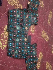 Embroidered Black Blouse
