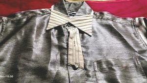 Vintage Shiny Button-Down Shirt