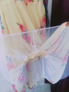 Yellow Coloured Georgette Gown