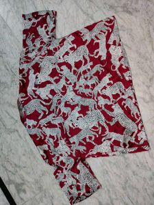 Co Ord Set Cheetah Print Satin