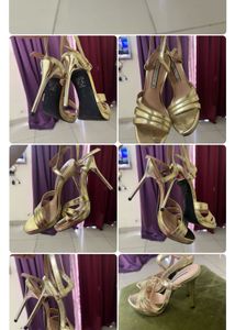 Zara Gold Heels