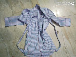 y2k fitted shirt with self tie belt get these earr