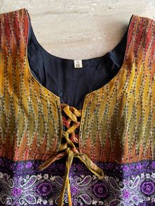 Anarkali top with Net shawl