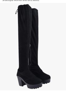 Black Thigh High Boots