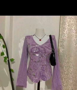 Purple Floral Top