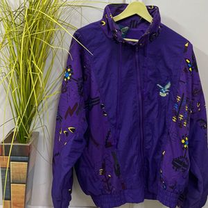 Vintage Purple Windbreaker Jacket