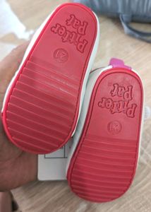 Baby Girl Shoes - White &amp; Red
