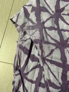 Purple &amp; White Printed Kurta Set