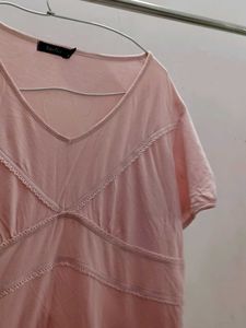 Amellin Pink Lace Detail Top