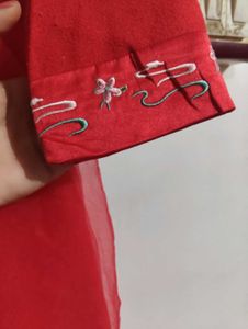 Festive Red Girls&#39; Dress