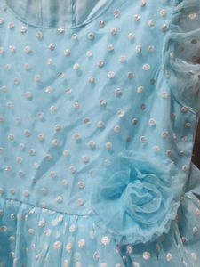 Cute Blue Polka Dot Dress