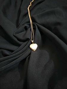 Gold Heart Pendant Necklace Set