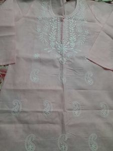Baby Pink Chikankari Kurta