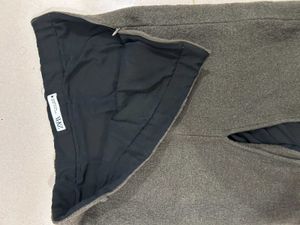 Olive Green Slit Midi Skirt