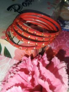 Red &amp; Gold Bangle Set