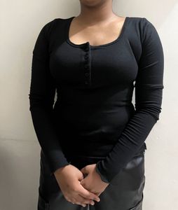 Black Long Sleeve Top