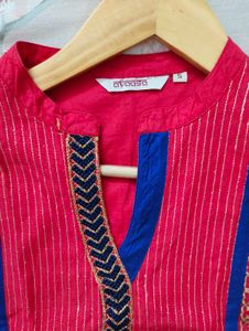 Avaasa Red &amp; Blue ethnic kurti size S