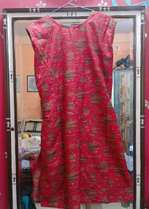 Rose &amp; Brown Floral Printed Salwar Suit Set